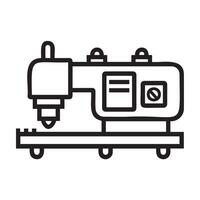 Industrial Cutting Machine Icon for Manufacturing Use vector