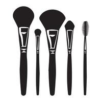 Essential Makeup Tools for Beauty Routine vector