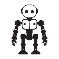 Friendly Robot Character with Simple Design vector