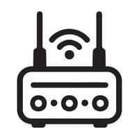 Wireless Router Icon for Connectivity and Technology vector