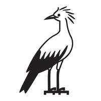 Stylized Bird Design with Minimalist Features vector