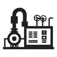 Industrial Machine with Pipes and Control Panel vector