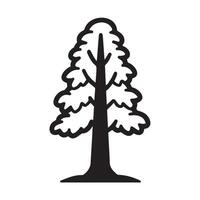Stylized Tree Silhouette for Nature Themes vector