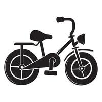 Simple Black Bicycle Icon for Creative Projects vector
