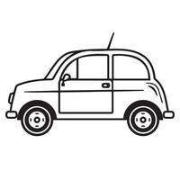 Vintage Car Outline Drawing for Design Projects vector