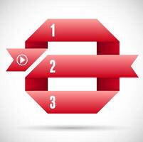Infographic with red ribbon spiral vector