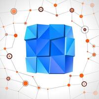 Abstract geometric mosaic rectangle vector