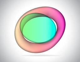 Abstract elliptic colorful glass vector