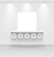 Room with media interface vector