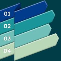 Infographic with numbered ribbon pointers vector