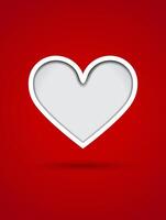 Valentine's Day card with heart vector