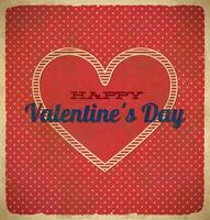 Valentine's Day card with polka dots vector