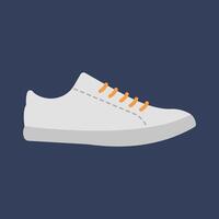 white shoe in flat design. vector
