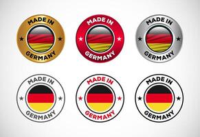 Made in Germany label icon with flag. Icon set for business, badge, seal, sticker, logo, and symbol vector