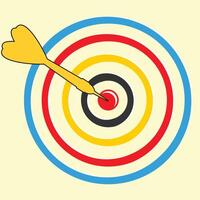 a dart is in the center of a target vector