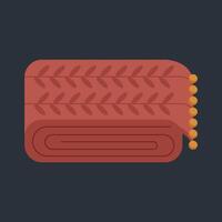 folded scarf in flat design. vector