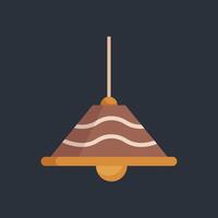 chandelier lamp in flat design. vector