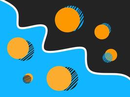 An illustration of circles on a blue background vector