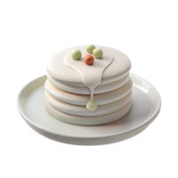 Stack of Round Cakes with Drizzled Icing and Colored Balls png