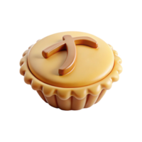 3D Pie Crust with Symbol png
