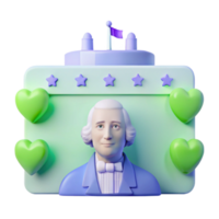 3D Render of a Man With a Bowtie and a Cake png