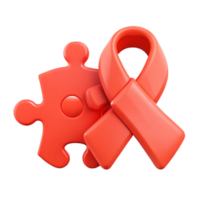 Puzzle Piece and Awareness Ribbon A Symbol of Unity and Support png