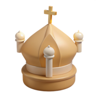 3D Render of a Religious Building with a Cross png