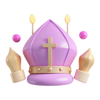 3d render do uma Rosa e ouro coroa com uma Cruz png