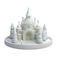 White Castle with Snowy Trees png