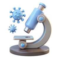 Microscope and Virus Examining the Tiny World png