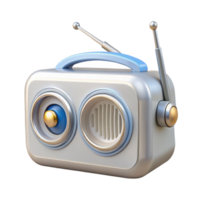 Vintage Radio with Telescopic Antenna png