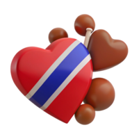 rojo corazón con azul y blanco raya rodeado por chocolate corazones png
