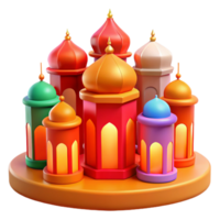 Colorful Lanterns with Glowing Lights png