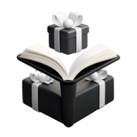 Gift Wrapped Knowledge An Open Book with Presents png