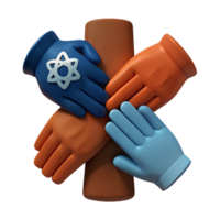 Four Hands Interlocked, Symbol of Unity and Collaboration png