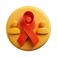 Red Ribbon Awareness Supporting and Caring for Others png