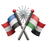 Crossed Flags with a Starburst Design png