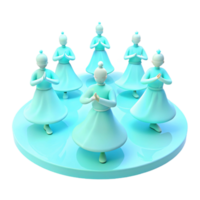 Whirlwind of Serenity 3D Render of Figures in Circular Formation png