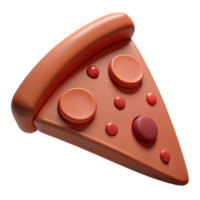 3D Rendered Pizza Slice with Toppings png