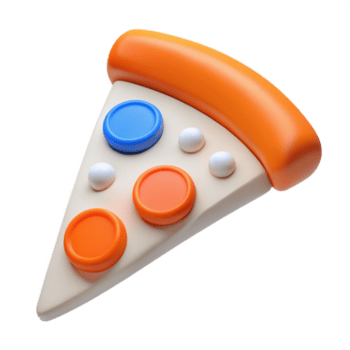 3d rendido pizza fatia com colorida coberturas png