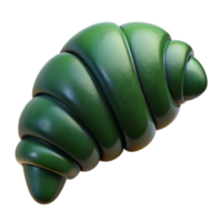 3D Render of a Green, Shiny, Coiled Object png