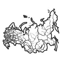 Vintage Style Hand Drawn Outline Map vector
