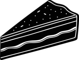 notion style illustration slice cake. vector