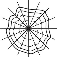 Spider net Line Design vector
