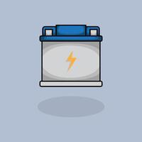 Car Battery Accu Cartoon design illustration and icon for website, digital and print vector