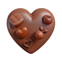 Chocolate Heart with Assorted Shapes png