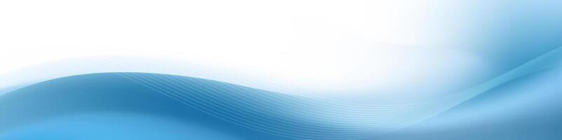 Abstract Blue Gradient Background With Curved Lines vector