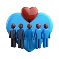 Heart-Shaped Unity Togetherness and Support png