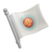 White Flag with Red and Yellow Circle Design png