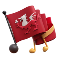 Welsh Dragon Flag Music Note Illustration png